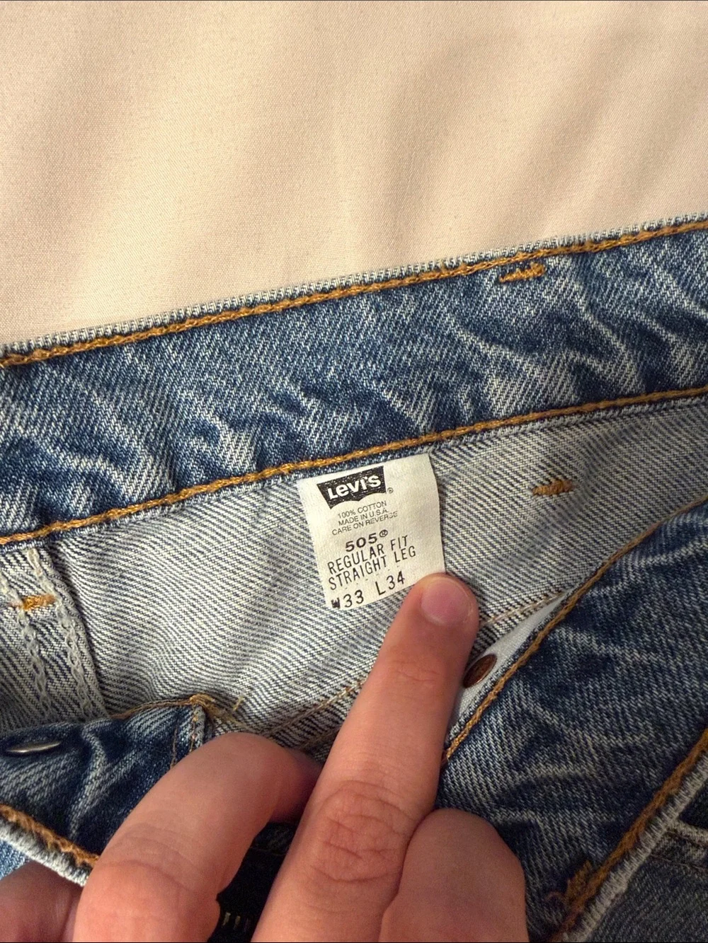 Levi's 505 Regular Fit, Straight Leg Jeans in Medium Blue Wash Vintage Find